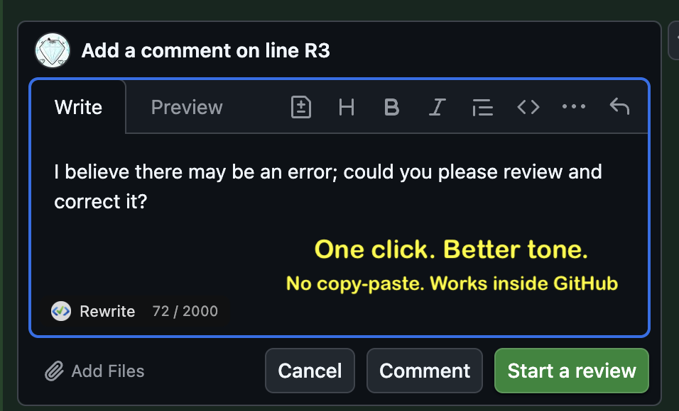Final comment